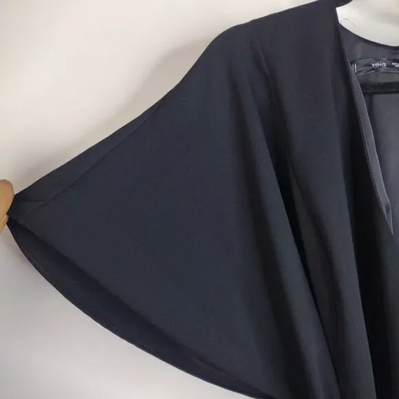 MNG V Neck Wide Leg Short Sleeve Jumpsuit Plus Size 3x Black Minimalist Belt - Picture 4 of 11